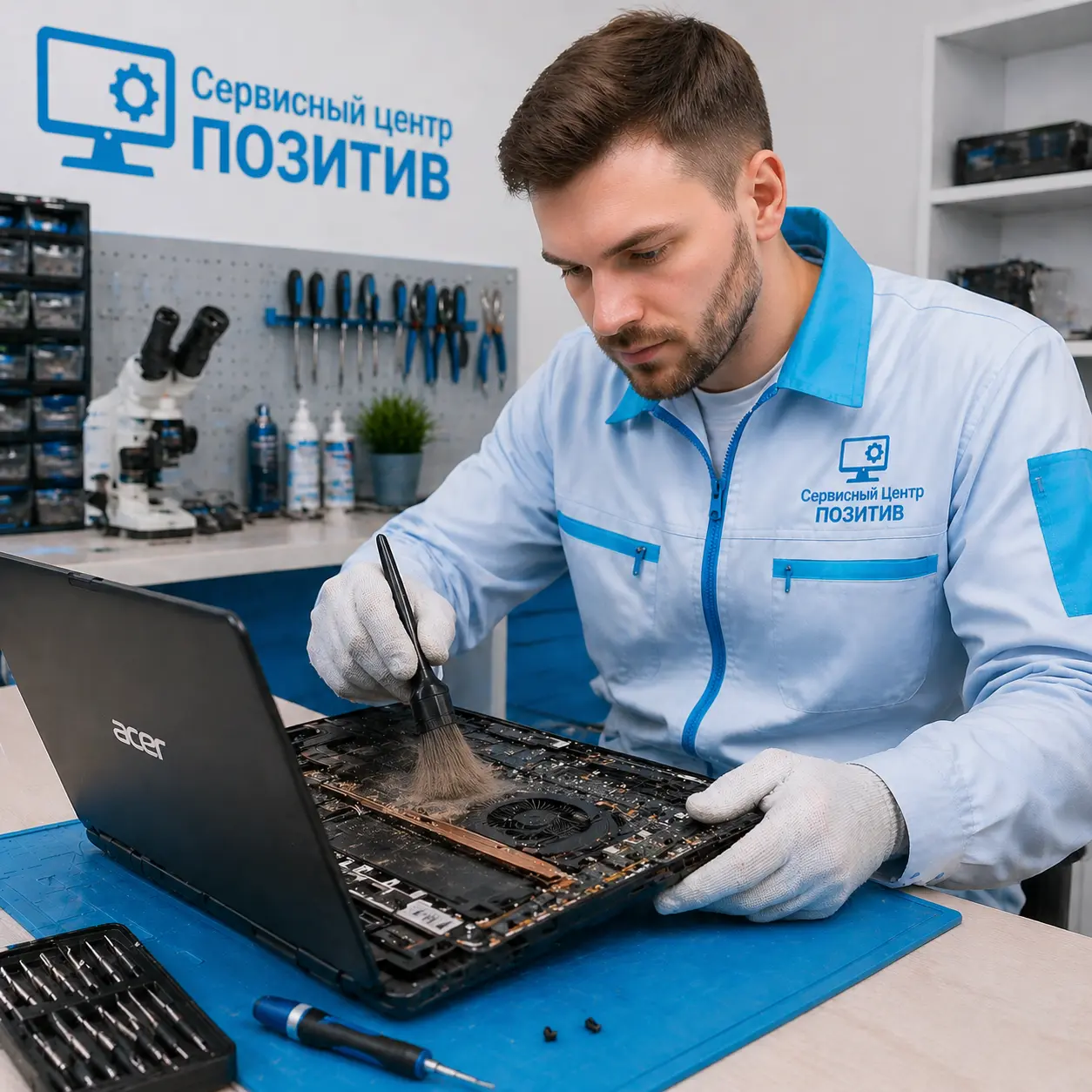 Чистка ноутбука Acer от пыли в Лосино-Петровском | Замена термопасты