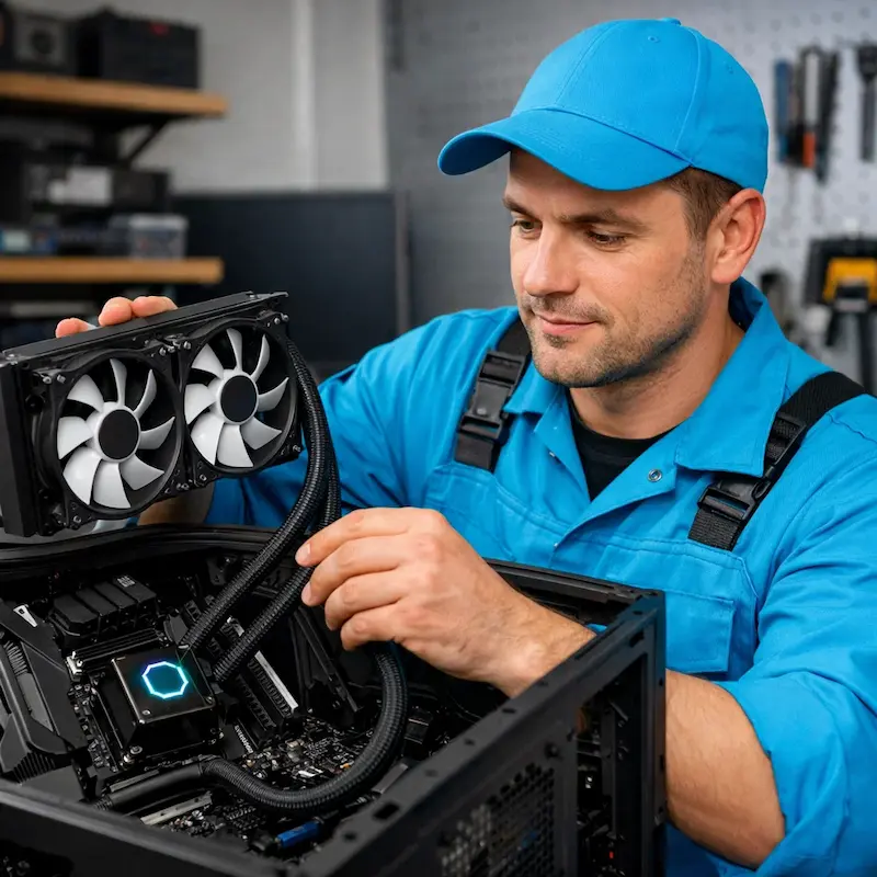 Установка водяного охлаждения на компьютер в Лосино-Петровском
