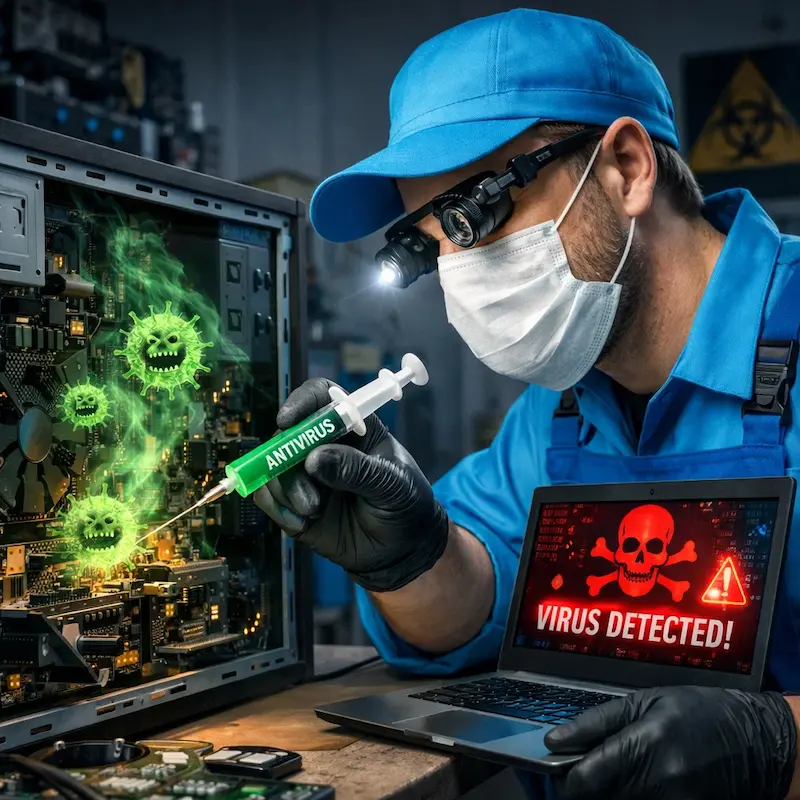 Лечение компьютера от вирусов в Лосино-Петровском на дому